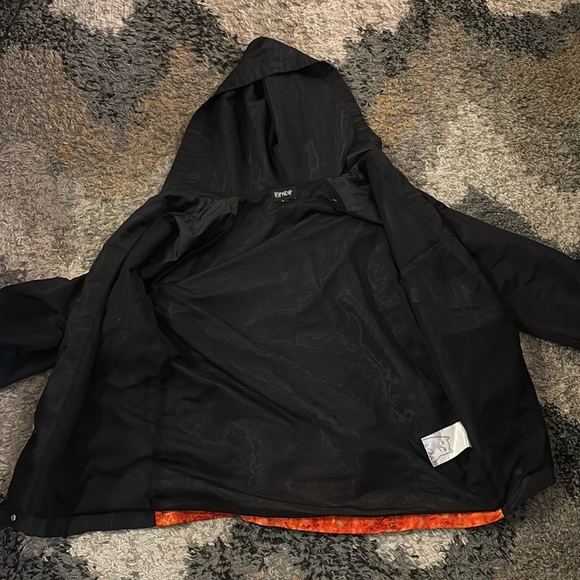 RipNDip Windbreaker Cat Angel Warrior Demon Fire Pit Hell Classical Black Hood - Picture 9 of 10